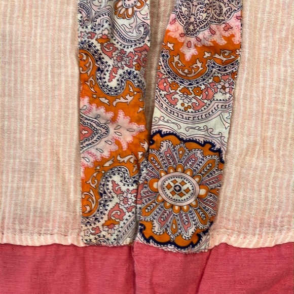 Vintage paisley / striped coverup / after swim robe - Picture 3 of 16